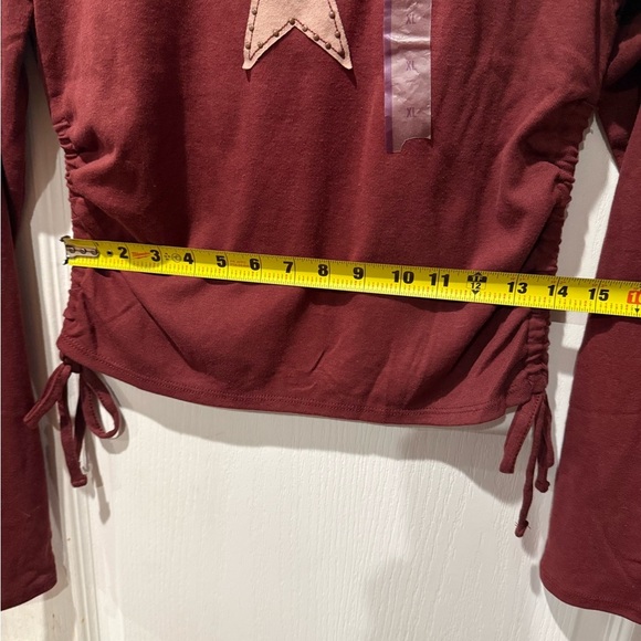 GRAYSON/THREADS Burgundy Star Long Sleeve Blouse size: XL Girls - Picture 9 of 9